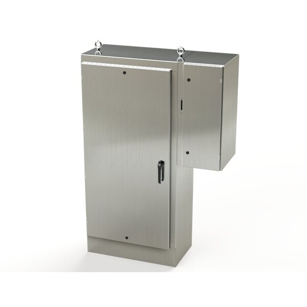 3 Point Latch with Padlock Handle Electrical Enclosures, 72 in H, 18 in D, 33-1/2 in W